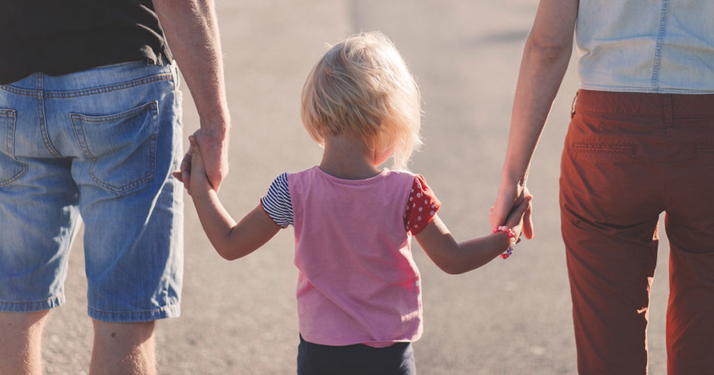 couple séparé avec un enfant